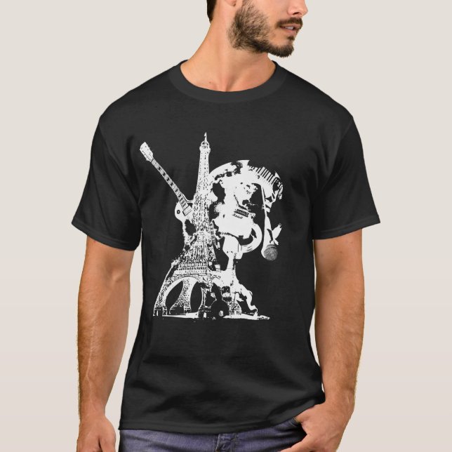 Camiseta -Preto-Eiffel (Frente)