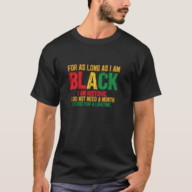 Camiseta Preto Histórico Existe Por Uma Vida Juneteenth Bla (Frente)