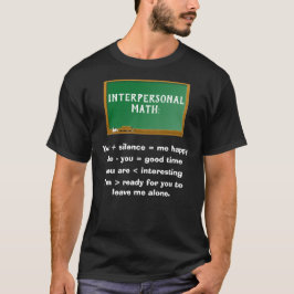 Camiseta Preto interpessoal dos homens da matemática