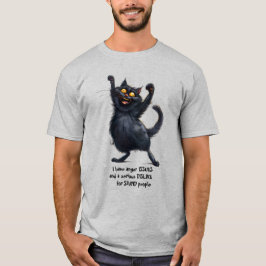 Camiseta Preto Irritado Eu Tenho Problemas Irritados Humoro