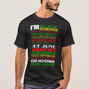 Camiseta Preto Iu2019m Todos Os Meses Roupa Mulheres Africa