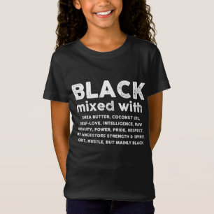 Camiseta Preto Misturado Com Manteiga De Chá Depois Da Amér