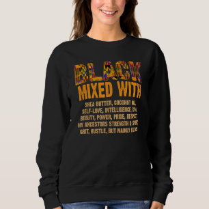 Camiseta Preto Misturado com Melanina de Manteiga Shea Afro