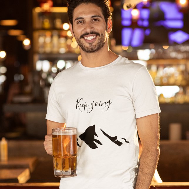 Camiseta Preto Moderno Fica Simples (Criador carregado)