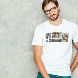 Camiseta Preto Moderno | Foto de Colagem | Melhor presente 