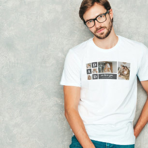 Camiseta Preto Moderno Foto de Colagem Melhor presente