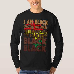 Camiseta Preto negro a cada mês História negra africano B