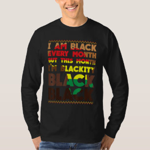 Camiseta Preto negro a cada mês História negra africano B