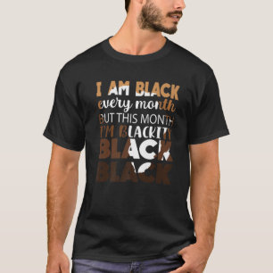 Camiseta Preto negro a cada mês História negra africano B