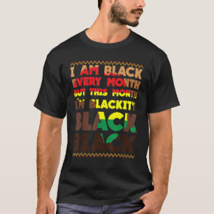 Camiseta Preto negro a cada mês História negra africano B