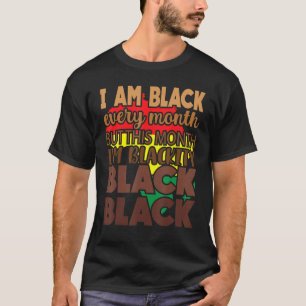 Camiseta Preto negro a cada mês História negra africano B