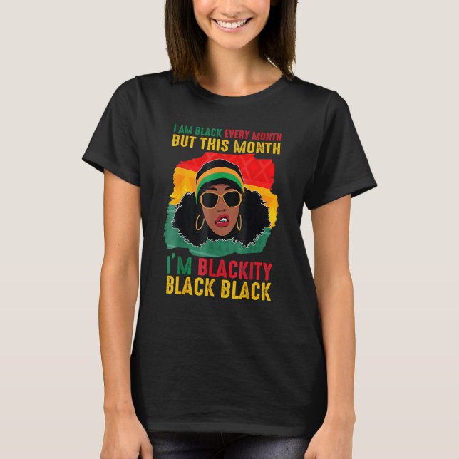 Camiseta Preto Negro Negro A Cada Mês História Negra (Frente)