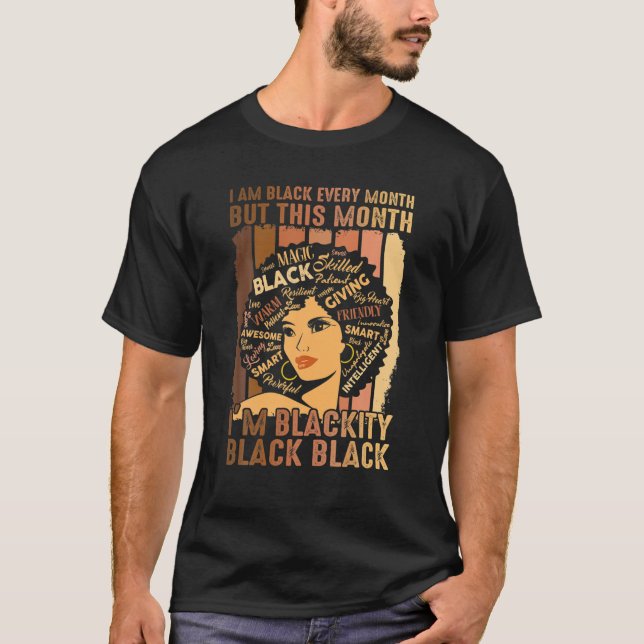 Camiseta Preto Negro Negro A Cada Mês História Negra (Frente)
