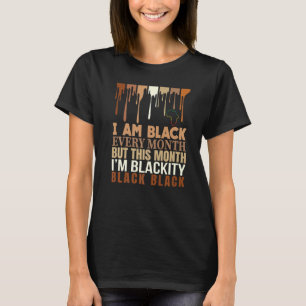 Camiseta Preto Negro Negro A Cada Mês História Preta Bhm Af