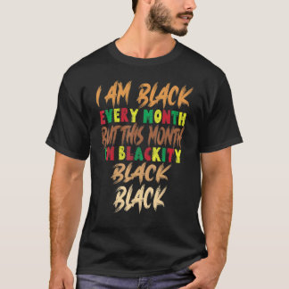 Camiseta Preto Negro Negro Sou Preto A Cada História Mês Fe