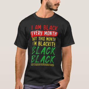 Camiseta Preto negro todo mês História negra BHM BLM A
