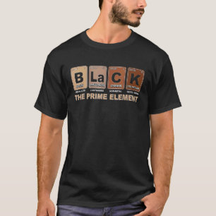 Camiseta Preto O Elemento Primário do Histórico Preto Perío
