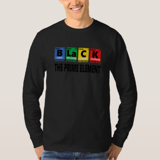 Camiseta Preto O Elemento Primário Mês da História Negra Áf