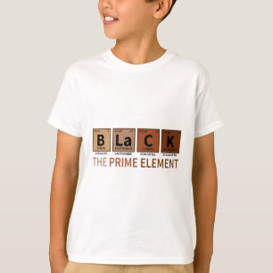 Camiseta Preto O Elemento Primo Mês da História Negra Perío