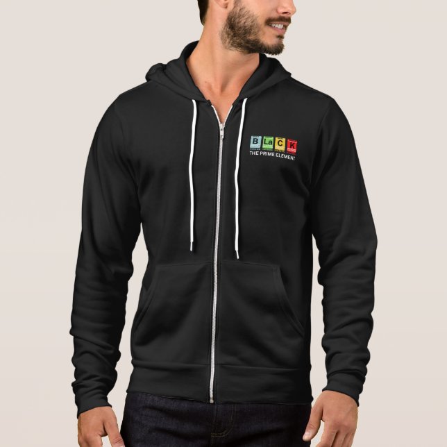 Camiseta Preto O Elemento Principal Histórico Preto (Frente)