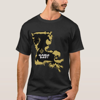 CAMISETA PRETO OBTIDO E OURO DO JOGO