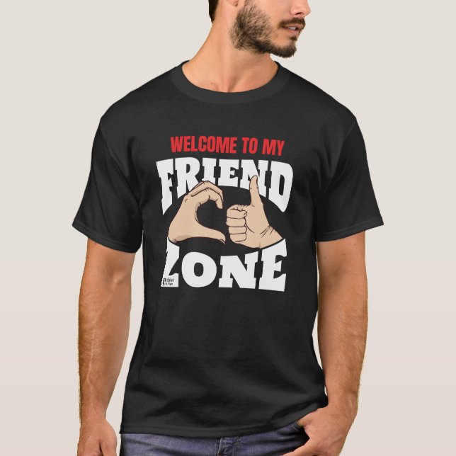 Camiseta Preto para Homens da Zona Amiga (Frente)