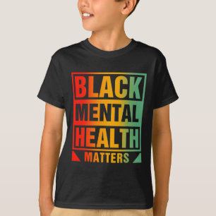 Camiseta Preto para problemas de saúde mental Conselheiro d