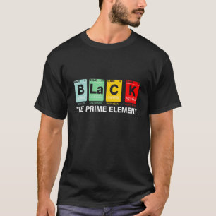 Camiseta Preto: Primeiro Elemento Negro História Mês Americ