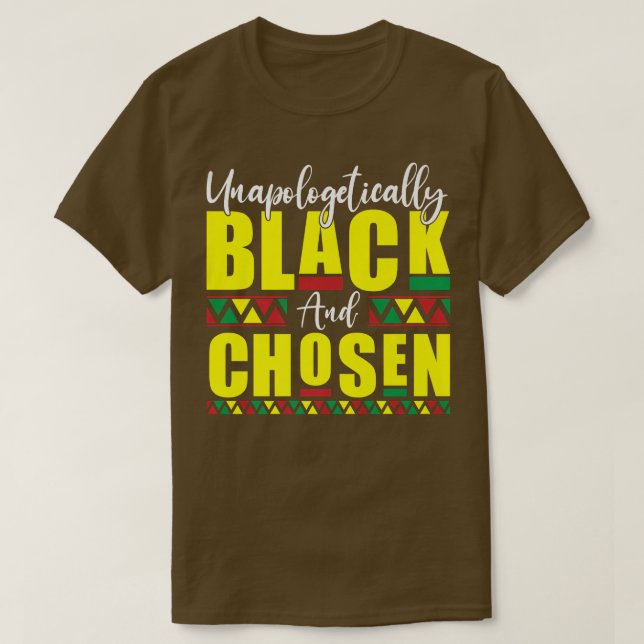 Camiseta Preto sem desculpas e mês histórico escolhido (Frente do Design)