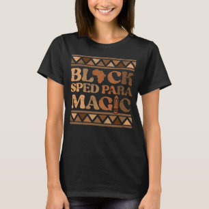 Camiseta Preto SPED Para África Magia Orgulho Melanin Preto