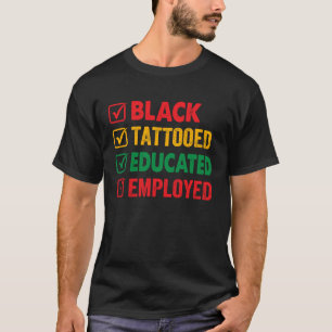 Camiseta Preto Tatuado Educado Empregado