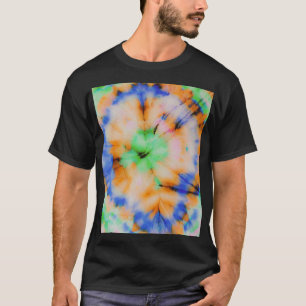 Camiseta Preto Tie Dye, Grungy Vintage.