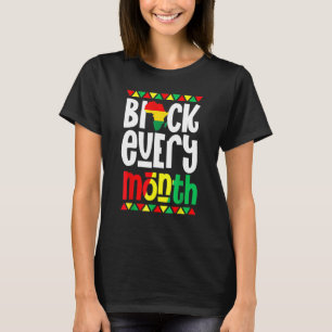 Camiseta Preto Todos os Meses História Negra Prid Africano