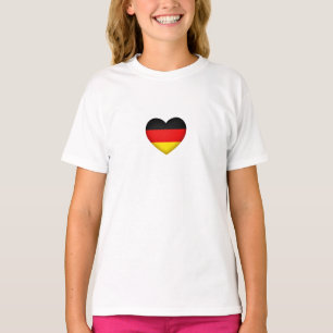 Camiseta Preto Vermelho Dourado Cores de Sinalizador Coraç