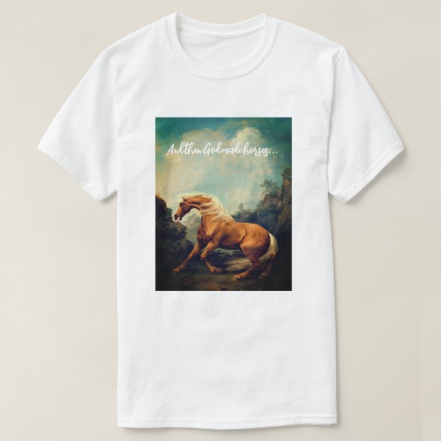 Camiseta  Pretty Palomino Horse   (Frente do Design)