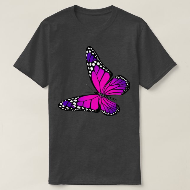 Camiseta Pretty Purple Butterfly 2 (Frente do Design)