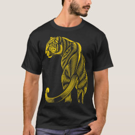 Camiseta Pretty Trendy Leopard Print Gold
