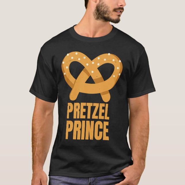 Camiseta Pretzel Prince  German  Bavarian  Food  For Men (Frente)