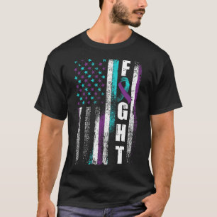 Camiseta Prevenção ao suicídio Sensibilização da bandeira a