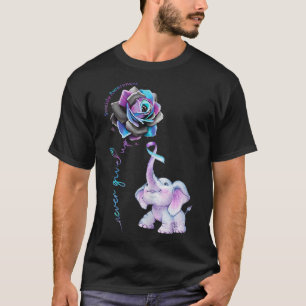Camiseta Prevenção ao suicídio Sensibilização Elefante Flor