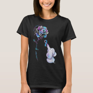 Camiseta Prevenção ao suicídio Sensibilização Elefante Flor