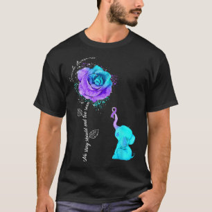Camiseta Prevenção ao suicídio Sensibilização Elefante Flor