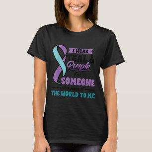 Camiseta Prevenção ao Suicídio Use Verde-azulado Roxo Algué