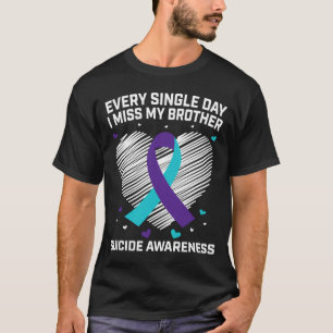 Camiseta Prevenção Conscientização Roxo Verde-água Eu Sinto
