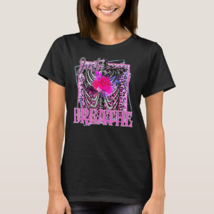 Camiseta Prevenção Contra O Suicídio Esqueleto Floral Respi