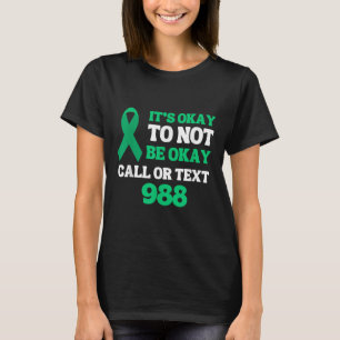 Camiseta Prevenção contra suicídio Saúde mental 988 Linha d