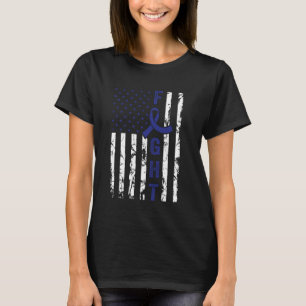 Camiseta Prevenção de Abuso Infantil Bandeira dos EUA Consc