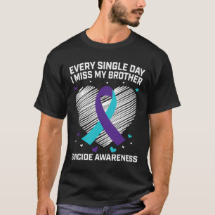 Camiseta Prevenção de Consciência do Suicídio Roxo-Teto