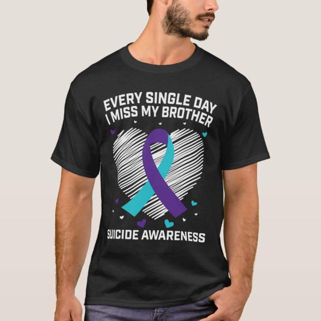 Camiseta Prevenção de Consciência do Suicídio Roxo-Teto (Frente)