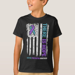 Camiseta Prevenção de Suicídio Bandeira Americana Esperança